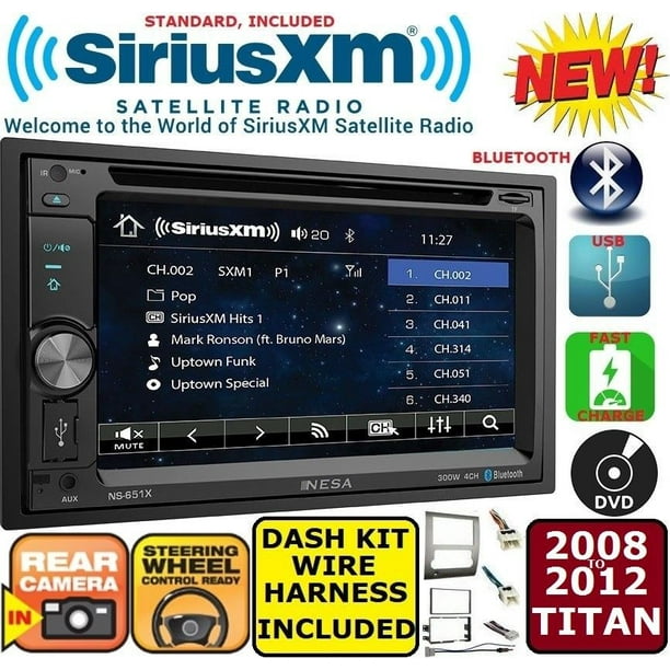 SIRIUSXM SATELLITE RADIO TOUCHSCREEN BLUETOOTH USB CD/DVD CAR STEREO