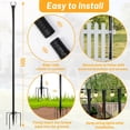thumbnail image 4 of 10FT String Light Poles 4 Pack, Adjustable Metal Light Poles with Fork for Outside String Lights, Outdoor Hanging Light Stand for Patio, Deck, Backyard, Garden, Party, Wedding, 4 of 7