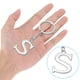 thumbnail image 4 of Cadena de llavero con letra inicial Uxcell Letra S Colgante de llavero Decoración para bolso mochila Plata, 4 of 7