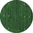thumbnail image 1 of Ahgly Company Indoor Round Abstract Emerald Green Contemporary Area Rugs, 8' Round, 1 of 4