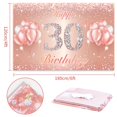 thumbnail image 2 of Fondo De Pancarta De Feliz Cumpleaños Número 30, Suministros De Decoración Para Fiesta De 30 Cumpleaños Para Mujeres O Hombres, Oro Rosa, 4 X 6 Pies, 2 of 5