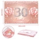 thumbnail image 2 of Fondo De Pancarta De Feliz Cumpleaños Número 30, Suministros De Decoración Para Fiesta De 30 Cumpleaños Para Mujeres O Hombres, Oro Rosa, 4 X 6 Pies, 2 of 5