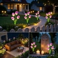 thumbnail image 4 of Solar LED Flower Lamp Outdoor Garden Light Sunflower Decor Waterproof Solar Powered Auto On Off Easy Install Stake Design, Weather Resistant Decor, for Yard Garden Patio Walkway Events, 4 of 6