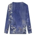 thumbnail image 5 of LEAVINGSUO Blouses for Women Clearance Fashion Woman V Neck Long Sleeve T Shirt AutumnBlouse Tops Sweatshirt, 5 of 5