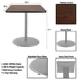 thumbnail image 3 of Hampden Furnishings Bennet Collection Steel Frame 36" Square Top, Round Base, 42" Height, Cafe Table Grey Frame/Mahogany Top, 3 of 5