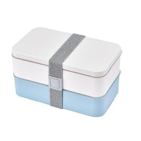 1200ml Double Layers Lunch Box With Spoon And Fork Healthy Plastic ...