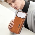 thumbnail image 4 of Klonfd With Foldable Card Holder & Stand For IPhone 17 Pro Wallet Phone With Card Slots Detachable Leather Cover Supports Wireless Charging, 4 of 5