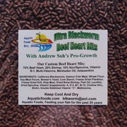 Aquatic Foods Pro-GRO Enhanced Blackworm/Beef Heart Mix Sinking Bits for increasing Growth in Discus, Cichlids, All Tropical Fish - 1/2-lb