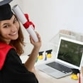 thumbnail image 5 of Graduation Cap Decorations 10 Pack Mini Graduation Caps Blake Bottle Toppers Bachelor Graduation Hat Shaped Party Decorations with Tassels, 5 of 6