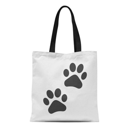 ASHLEIGH Canvas Tote Bag Adopt Dog Cat Paw Flat for Apps Durable Reusable Shopping Shoulder Grocery (Best Grocery Store App)