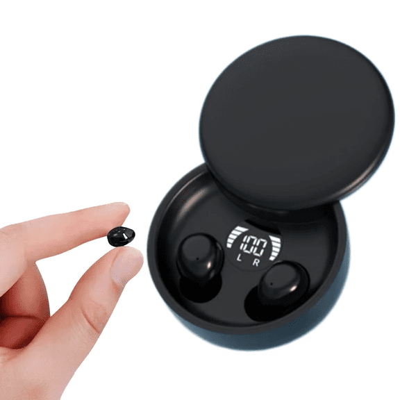 Mini Invisible Earbuds Sleep Headphones Bluetooth 5.4 Earphones TWS Wireless HIFI Stereo Noise Reduction Waterproof Heasets,Black