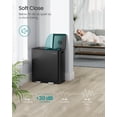 thumbnail image 2 of 8-Gallon Dual Compartment Trash Can - Stainless Steel with Odor Control, Soft-Close Lids & Pedals, Ink Black, 2 of 5