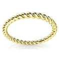 thumbnail image 2 of Sz 4.0 Solid 10K Yellow Gold 2MM Eternity Rope Comfort Fit Wedding Band Ring, 2 of 5