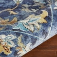 thumbnail image 5 of LR Home Ada 7'9" x 9'9" Indigo Bordered Floral Adult Durable Indoor Area Rug, 5 of 7