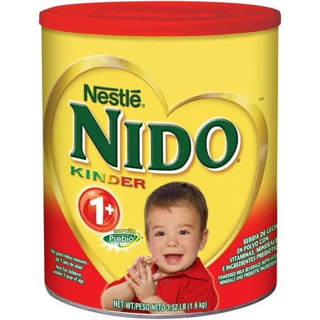 Nestle NIDO Kinder 1+ Whole Milk Powder 3.52 lb. Canister | Powdered Milk (Best Milk For Gassy Babies)