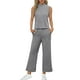thumbnail image 3 of Conjunto de 2 piezas SAMPEEL para mujer, casual, salón, cuello alto, gris, L, 3 of 6