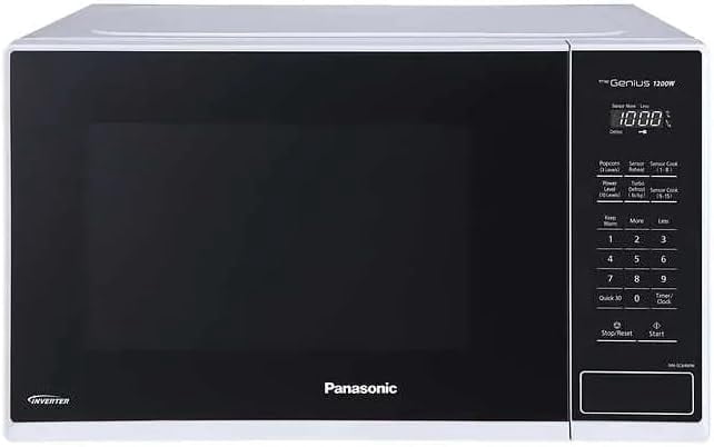 Restored Panasonic NN-SC64MW Mid-Size 1.3 cu. ft. 1200W Inverter Technology Microwave Oven with Genius Sensor Cooking, White (Refurbished)