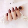thumbnail image 4 of Soidarity 24X Matte Press on Nails Uñas acrílicas DIY para amantes de la manicura 1 negro mate Juegos de manicura 17café, 4 of 4