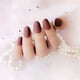thumbnail image 4 of Guardurnaity 24 piezas de uñas postizas de ataúd esmerilado de cabeza redonda pequeña DIY uñas acrílicas de personalidad exquisita única Artificial Juegos de manicura 17café Guardurnaity CE011423-17, 4 of 4