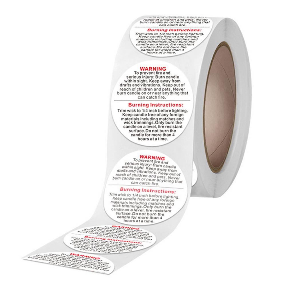 Younar Candle Warning Labels 500PCS 1.5 inch Candle Jar ...