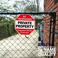 thumbnail image 5 of ANLEY Private Property Aluminum Warning Sign, Trespassers Will Be Prosecuted - No Trespassing Security Alert, 5 of 6