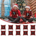 thumbnail image 2 of NSESSHome Throw Pillow Cover Christmas Buffalo Black and Red Buffalo Check Plaid Classic Striped Pattern Decor Lumbar Pillow Case Cushion for Sofa Couch Bed Standard Queen Size 18x18 Inch, 2 of 3