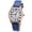 Blue, variant on Simple Style White Back Multi-Colour Selectable Watches Ladies Digital Quartz Watches Imitation Leather Watches