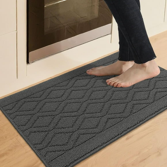 Alfombra de cocina COSY HOMEER, 50 x 75 cm, antideslizante y absorbente, color gris
