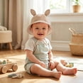 thumbnail image 4 of Kids Girls Cotton Sun Hat Kids Bucket Hat Khaki Summer Outdoor Breathable Hat with Adjustable Chin Strap,Size Free Size, 4 of 6