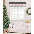 thumbnail image 6 of Black Grey Pink Striped Curtain Valance for Windows/Living Room/Kitchen/Bathroom/Café, Short Rod Pocket Tier Curtain Window Treatment Panel Geometric Horizontal Simple Lines Topper Curtain 60''x18'', 6 of 6