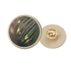 thumbnail image 1 of Green Leaf plant Foto Naturaleza Broche de oro metálico circular, 1 of 3
