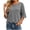 Gray, variant on Womens Tops 3/4 Sleeve Scallop Hem Loose Fit Round Neck Three-quarter Sleeve Casual Blouse Lightweight Relaxed Shirt for Women (Beige,M)
