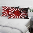 thumbnail image 3 of Japanese Chariot Flag Pillow Covers, Linen Long Throw Pillow Case, Red Black Flag Abstract Holiday Pillow Protector Decorative Cushion Cover for Living Room/Bedroom 24" x 36", 3 of 8