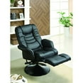 thumbnail image 1 of leatherette swivel recliner black, 1 of 8