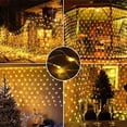 thumbnail image 4 of Guirnalda de luces LED de malla navideña de 3 m, 6 m, 12 m y 18 m, cortina de hadas para exteriores, resistente al agua, para fiestas, jardines, decoración de bodas, 4 of 5