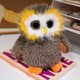 thumbnail image 3 of Búho de simulación divertido de 20 a 33 cm, peluche suave kawaii, regalo perfecto para cumpleaños y vacaciones para niños y niñas, 3 of 4