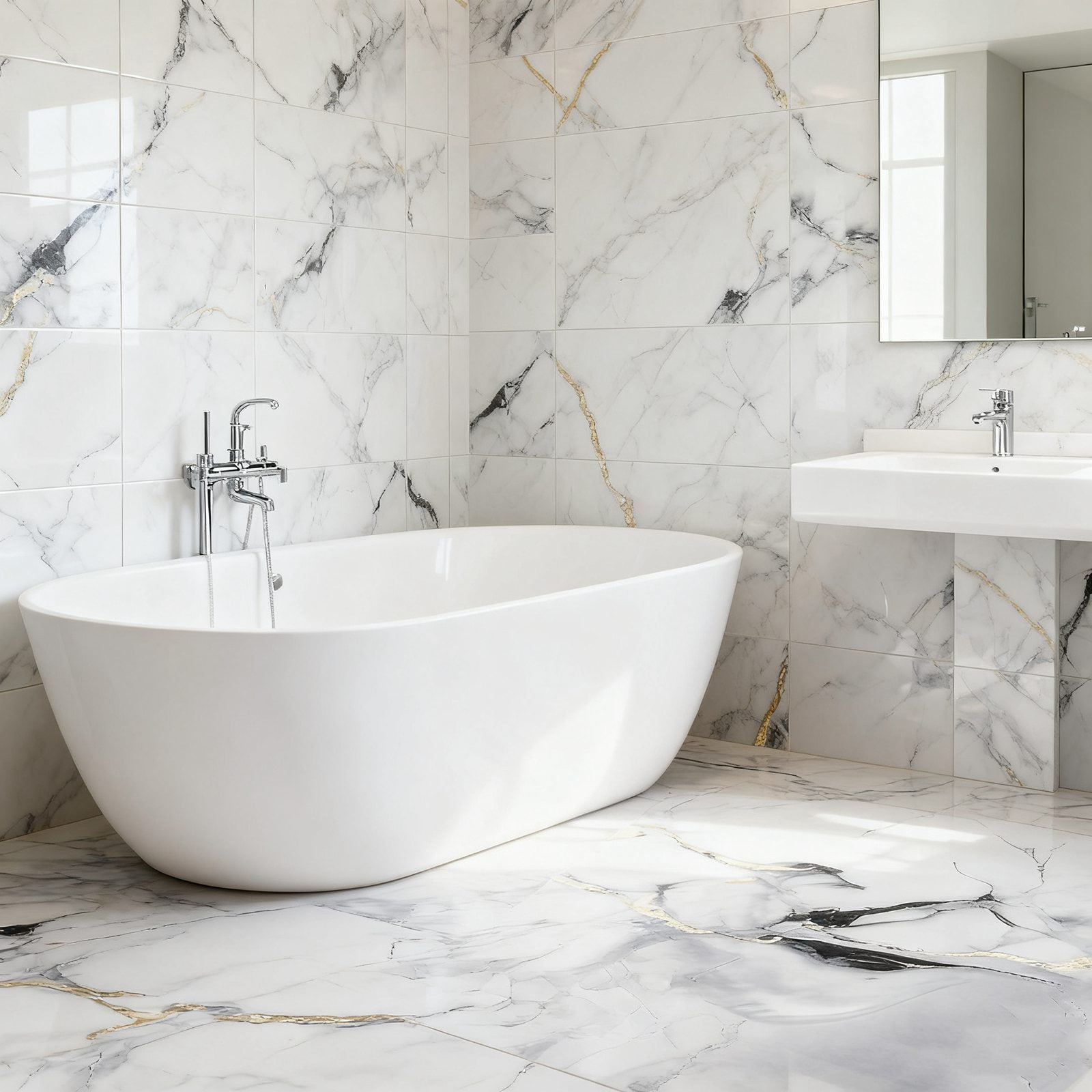 20pcs Peel and Stick Backsplash Tile，12"x12" Self Adhesive Marble Tile for Wall, PVC Waterproof Shower Wall Panels, Back Splash Stick on Tiles for Kitchen Bathroom Living Room