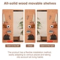 thumbnail image 5 of Wall Mounted Full Length Mirror with Shelf and Hook Multifunctional Full Body Mirror for Bedroom Living Room Entrance Cherry, 5 of 11