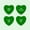 GREEN, variant on Set of 4 Valentines Day Vinyl Wall Art Decal - Assorted Heart Candies - 10" x 11" Each - Valentine’s Home Living Room Bedroom Fun Indoor Outdoor Apartment Coffee Shop Decor (10" x 11" Each, Black)