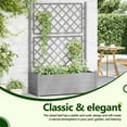thumbnail image 5 of vidaXL 1 Piece Gray PP Garden Raised Bed with Trellis and Drainage Holes 39.4x16.9x55.9 Inches, 5 of 14