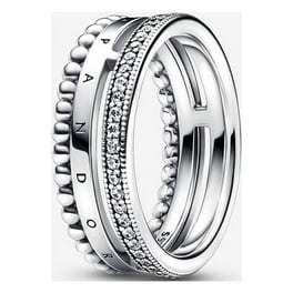 Ring in sterling silver w/Pave-set clear CZ Ring sz 58 Ring in sterling silver w/Pave-set clear CZ Ring sz 58