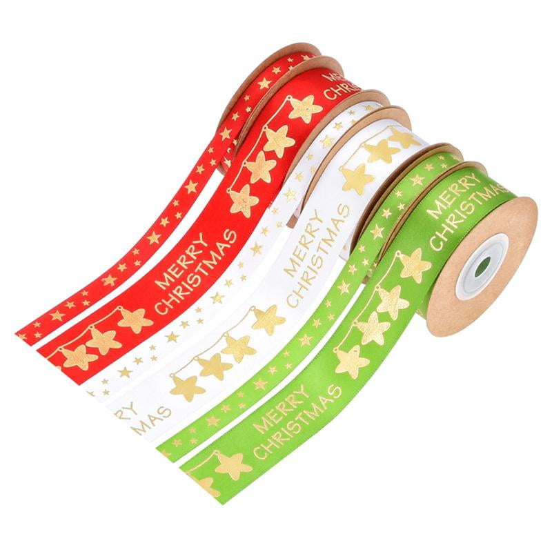 Details about   10mm width single side Christmas Satin Ribbon Hair Cake Gift Wrapping 