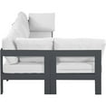 thumbnail image 6 of Meridian Furniture Nizuc White Water Resistant Fabric Outdoor Patio Modular Sectional, 6 of 11