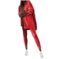 thumbnail image 2 of Women's Two-Piece Set Round Neck Long Sleeved Casual Leggings Fashionable Breathable Lightweight Two-piece Set for Women, 2 of 5