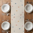 thumbnail image 4 of Table Runner 108 Inches Long for Kitchen Dining, Spring Floral Dresser Scarf Farmhouse, Dining Table Decorations for Wedding/Parties, Watercolor Lavender Daisy Butterflies Linen 13 x 108 In, 4 of 8