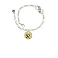 thumbnail image 2 of Delight Jewelry Goldtone Large Disc Letter - R - 3/4'' Silver-tone Paw Infinity Link Chain Bracelet, 6"+2" Extender, 2 of 3