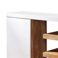 thumbnail image 2 of Sofa Table with 1 Door Cabinet and 2 Floating Shelves White and Brown, 2 of 5