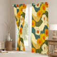 thumbnail image 3 of Manfei Kawaii Daisy Blossom Black Out Curtains,bohemian Exotic Style Curtains Pack of 2 (42x63 Each),Orange Beige Flower Lines Bedroom Curtains For Men Women,Luxury Bedroom Decor, 3 of 6