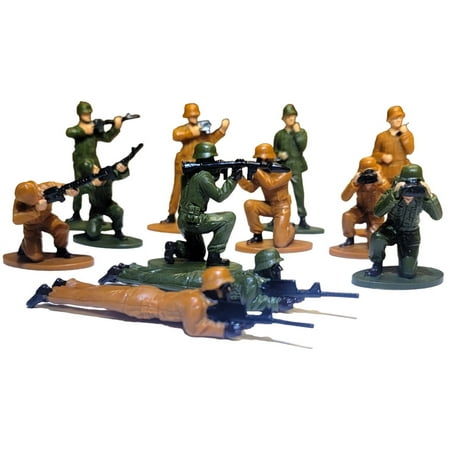 12 Free Standing US Army Men Solider Figures (2"-2.75") Highly Detailed