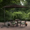 thumbnail image 2 of Northlight 10' Outdoor Patio Off-Set Crank and Tilt Umbrella - Brown, 2 of 6